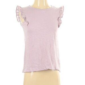 PEPIN Ruffle Cap Shoulder Sleeveless top lavender women’s blouse xs
